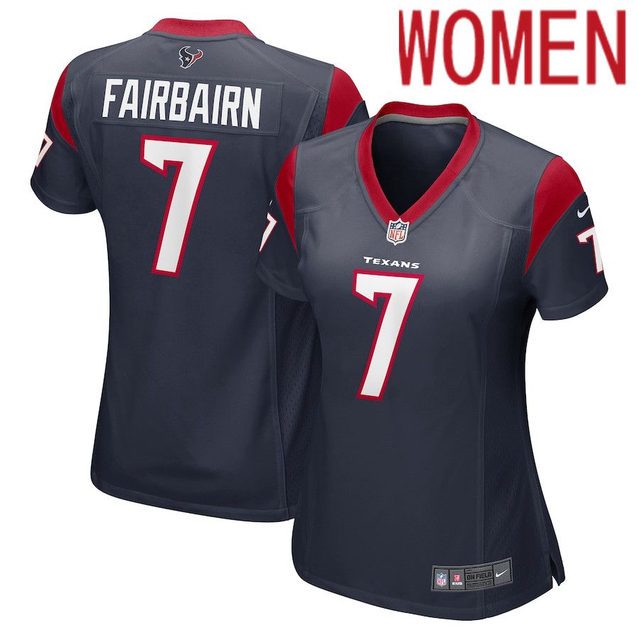 Women Houston Texans 7 Kaimi Fairbairn Nike Navy Game NFL Jersey